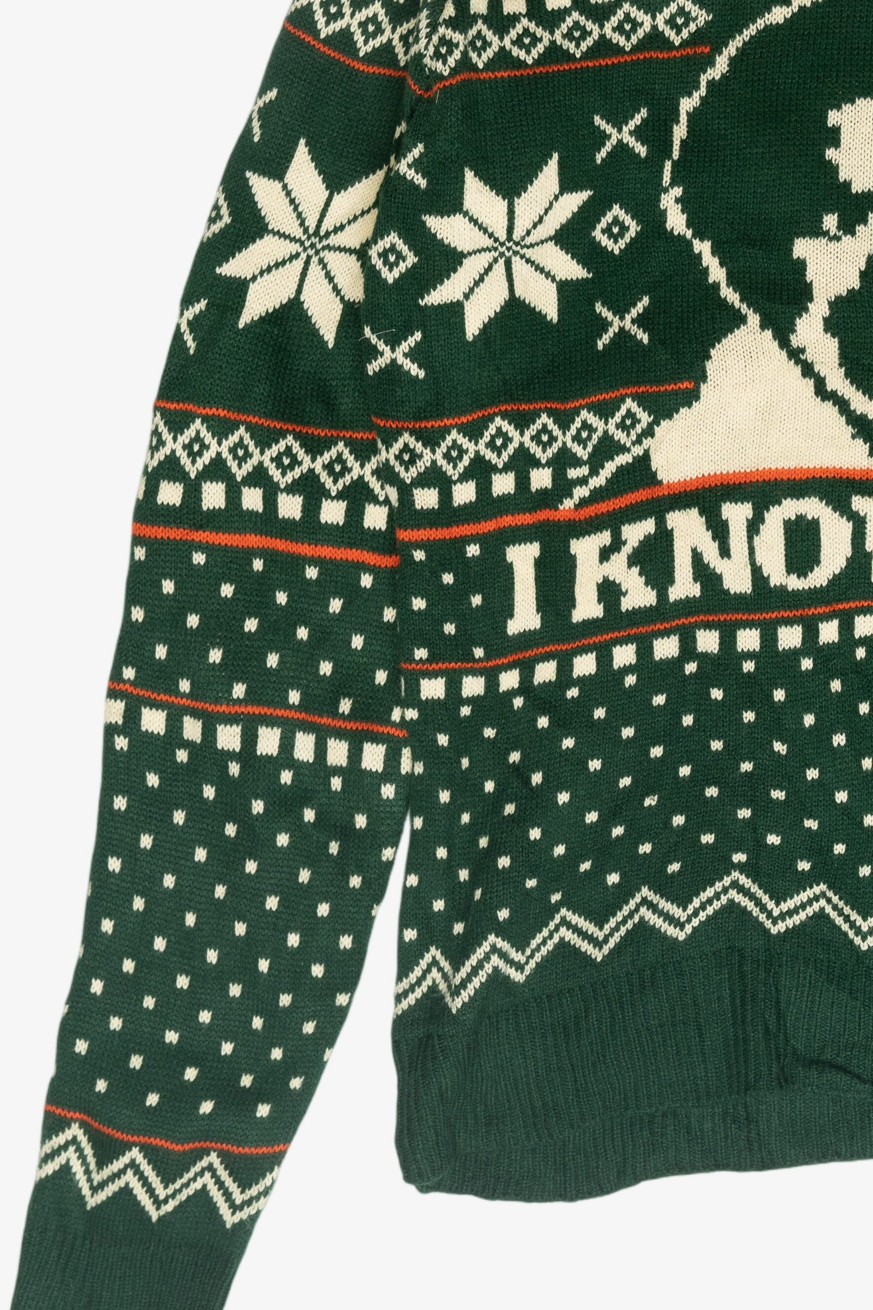Elf Santa "I Know Him" Ugly Christmas Sweater (2010s)