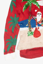 Santa Beach Day Ugly Vintage Christmas Sweater (2010s)