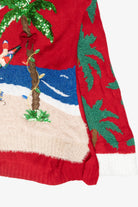 Santa Beach Day Ugly Vintage Christmas Sweater (2010s)