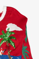 Santa Beach Day Ugly Vintage Christmas Sweater (2010s)