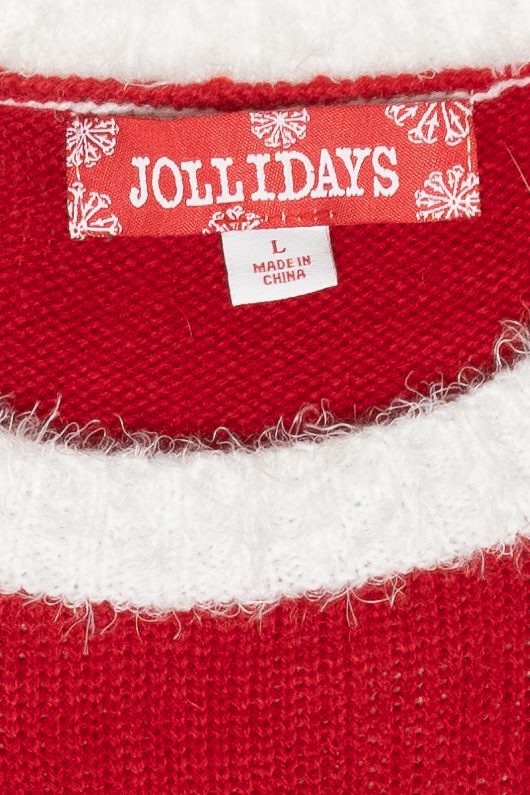 Santa Beach Day Ugly Vintage Christmas Sweater (2010s)