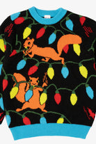 Black FunQi Gifts Squirrels Chewing On Lights Funny Ugly Christmas Pullover (2010s)