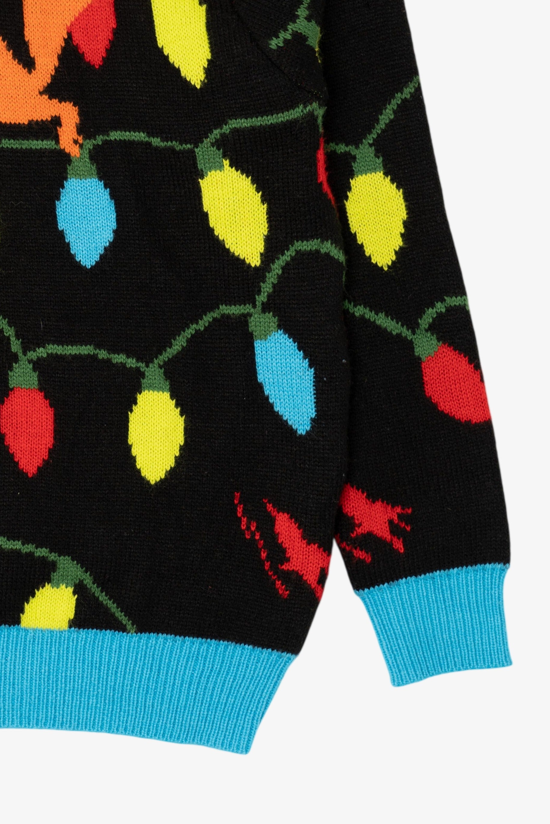 Black FunQi Gifts Squirrels Chewing On Lights Funny Ugly Christmas Pullover (2010s)