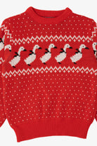 Red Ducks In Bows Ugly Christmas Pullover (2010s)