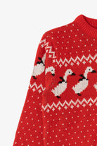Red Ducks In Bows Ugly Christmas Pullover (2010s)