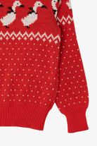 Red Ducks In Bows Ugly Christmas Pullover (2010s)
