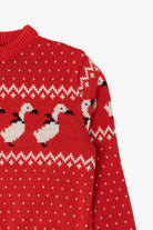 Red Ducks In Bows Ugly Christmas Pullover (2010s)