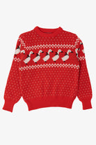 Red Ducks In Bows Ugly Christmas Pullover (2010s)