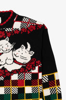 Vintage Black Holiday Time Cats Ugly Christmas Pullover (1980s)