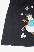 Skiing Snowman Vintage Ugly Christmas Sweater (2000s)