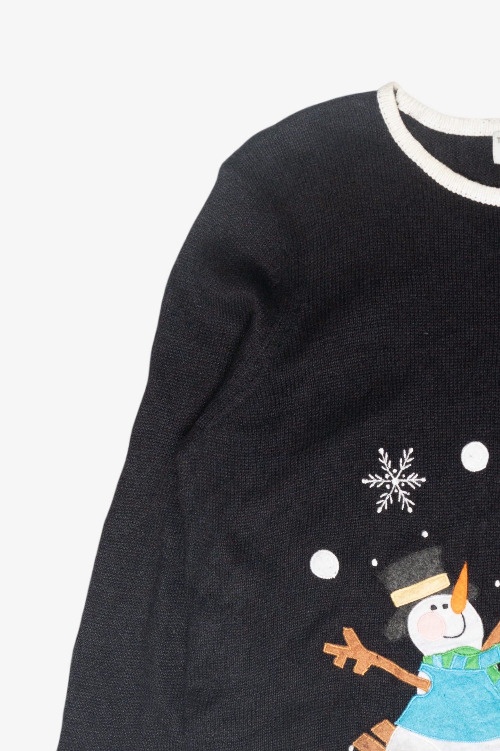 Skiing Snowman Vintage Ugly Christmas Sweater (2000s)