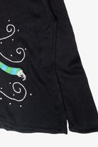 Skiing Snowman Vintage Ugly Christmas Sweater (2000s)