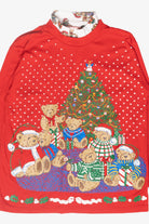 Bear Family Vintage Ugly Christmas Pullover (1990s)