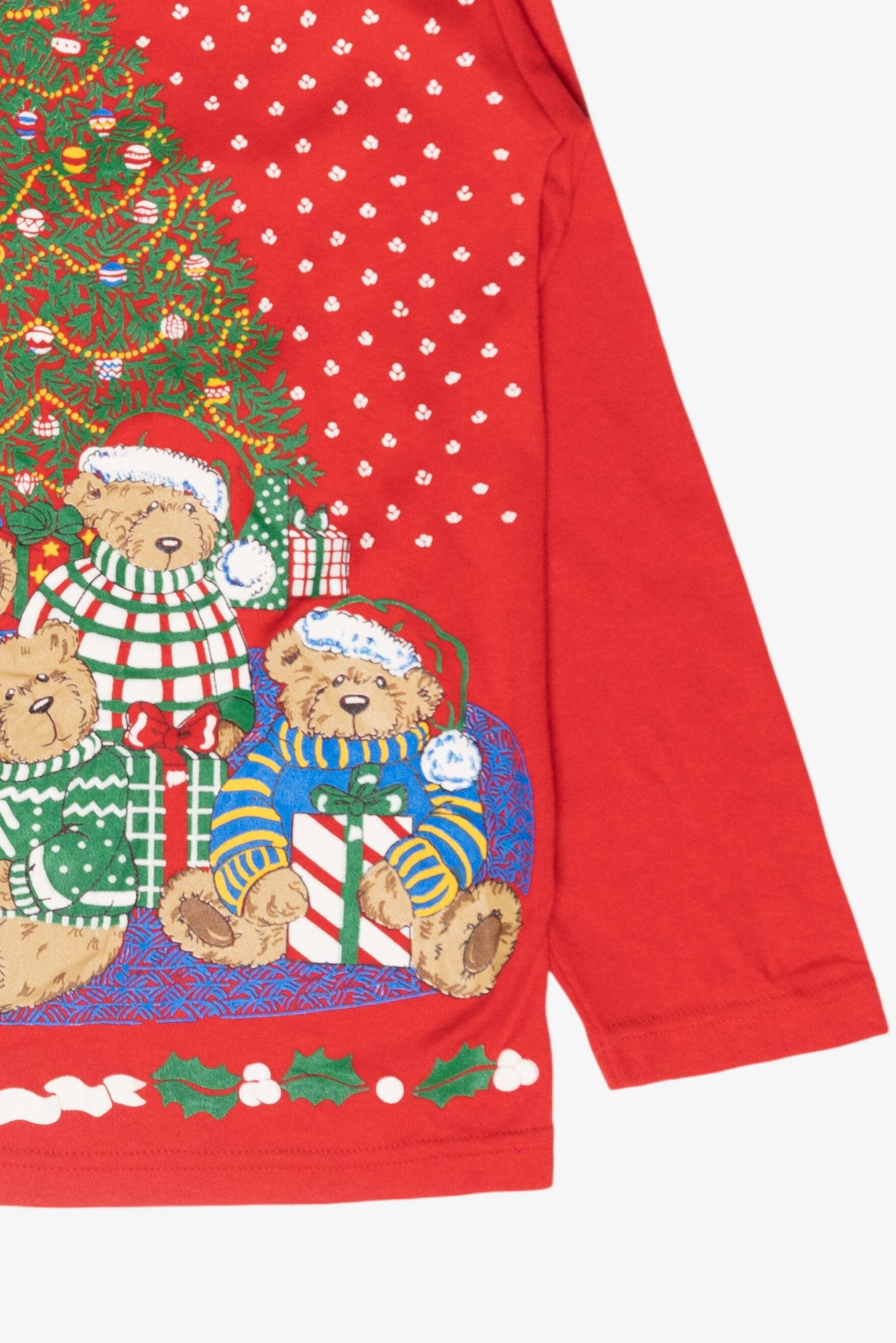 Bear Family Vintage Ugly Christmas Pullover (1990s)