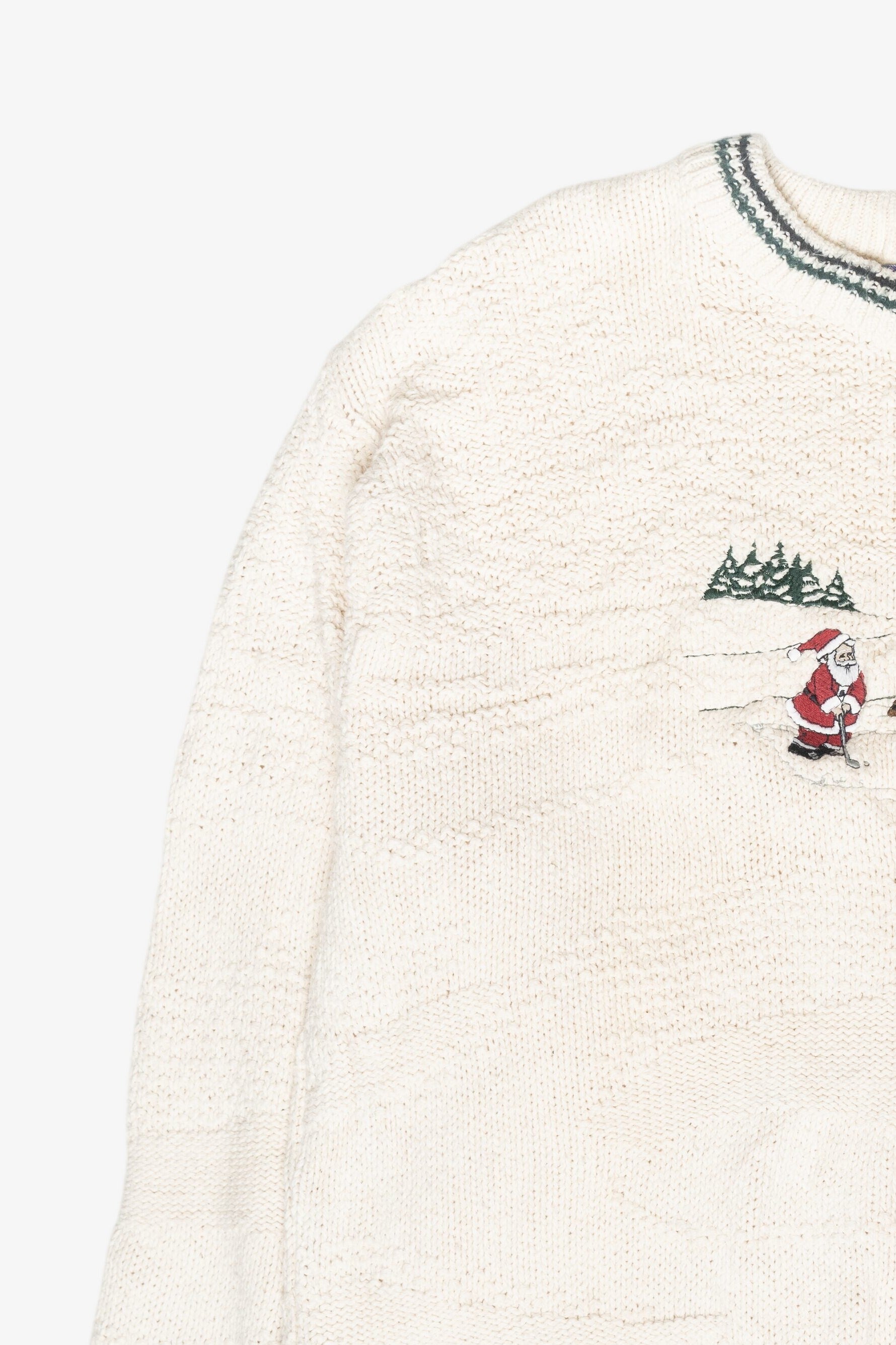 Santa Golfing Vintage Ugly Christmas Sweater (1980s)