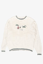 Santa Golfing Vintage Ugly Christmas Sweater (1980s)