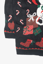 Candy Canes Maternity Size Vintage Ugly Christmas Sweater (1980s)