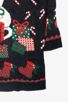 Candy Canes Maternity Size Vintage Ugly Christmas Sweater (1980s)