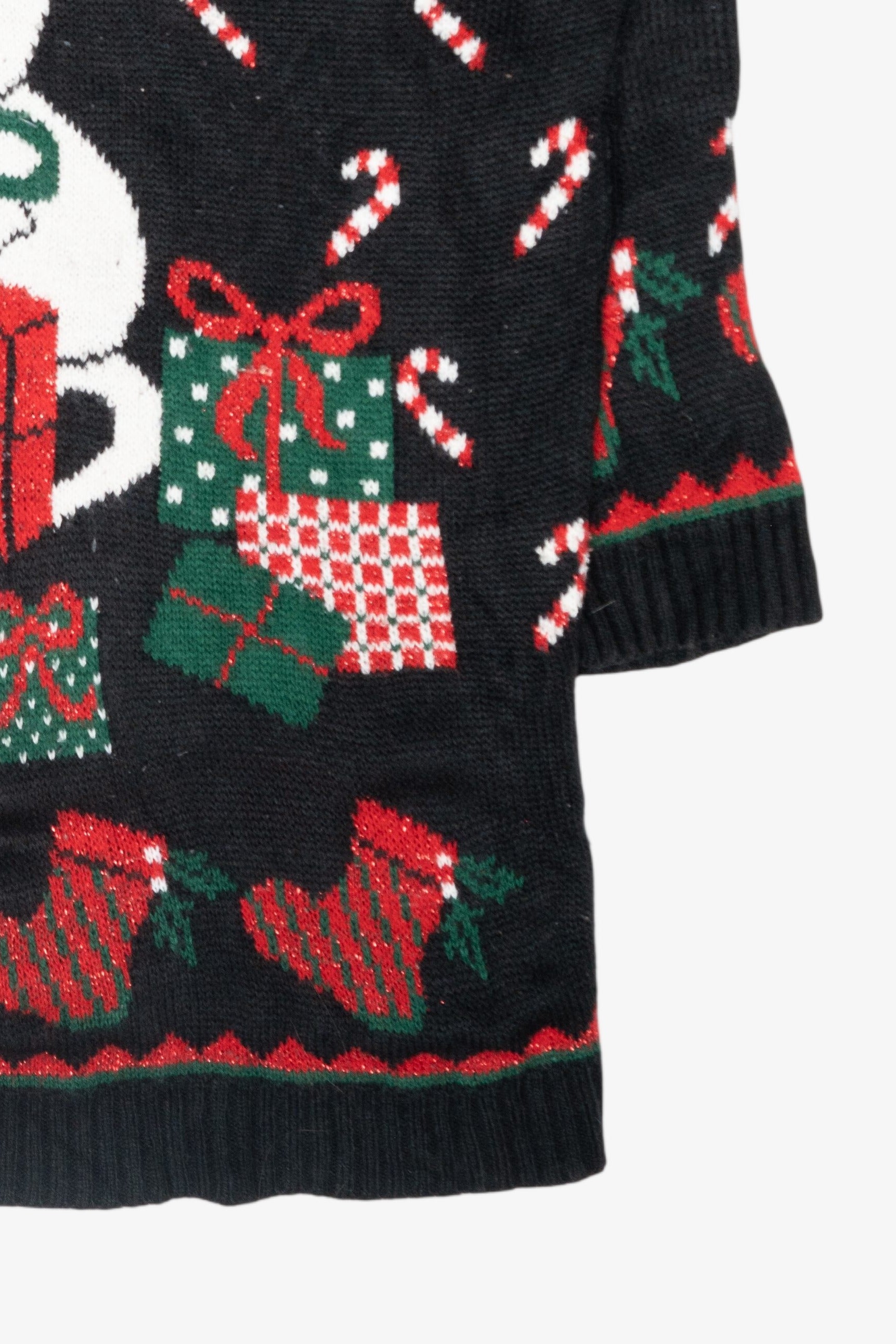 Candy Canes Maternity Size Vintage Ugly Christmas Sweater (1980s)