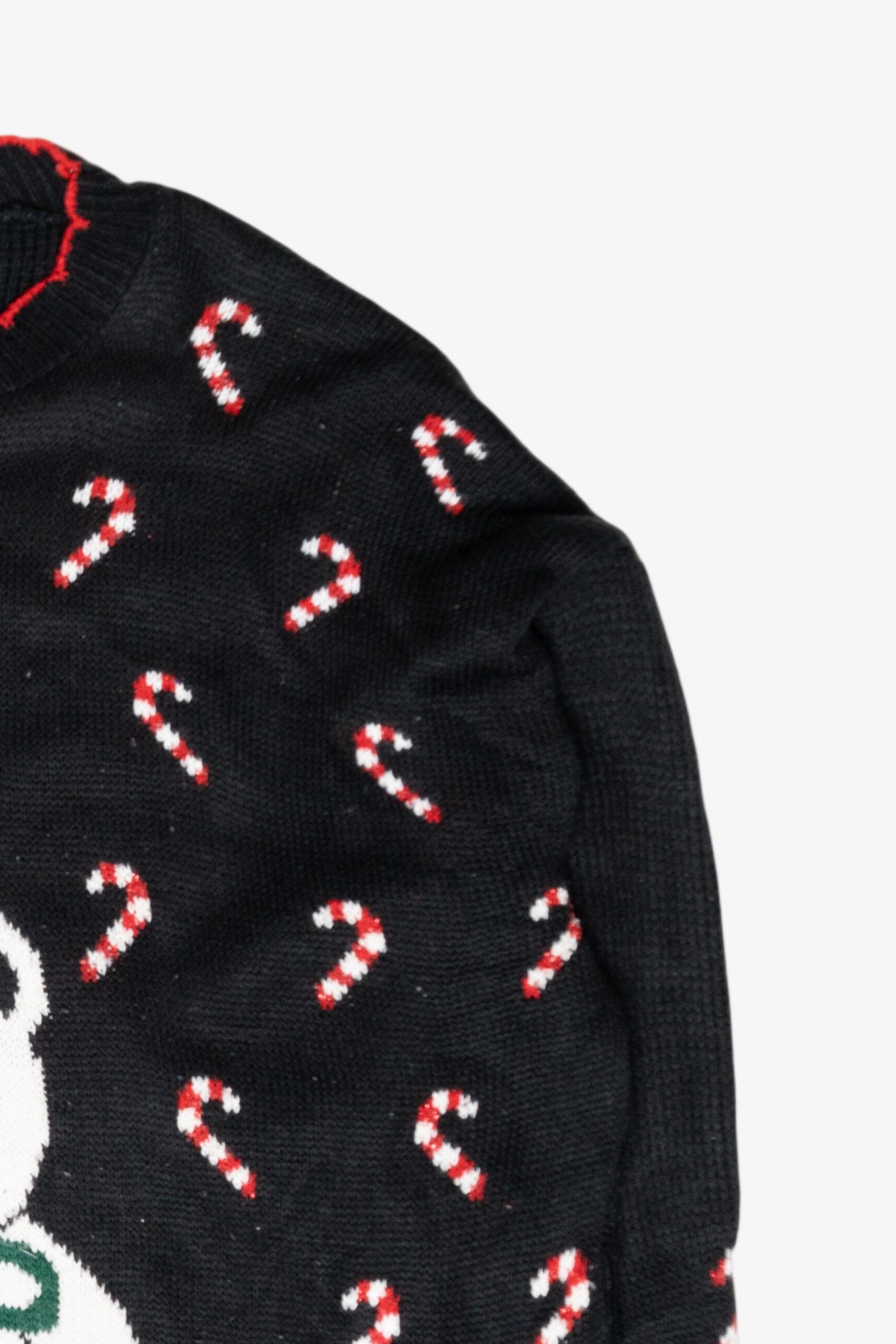 Candy Canes Maternity Size Vintage Ugly Christmas Sweater (1980s)