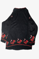 Candy Canes Maternity Size Vintage Ugly Christmas Sweater (1980s)