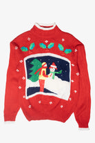 Melting Snowman Vintage Ugly Christmas Turtleneck (1980s)