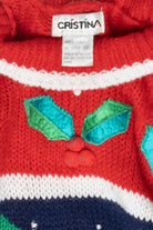 Melting Snowman Vintage Ugly Christmas Turtleneck (1980s)