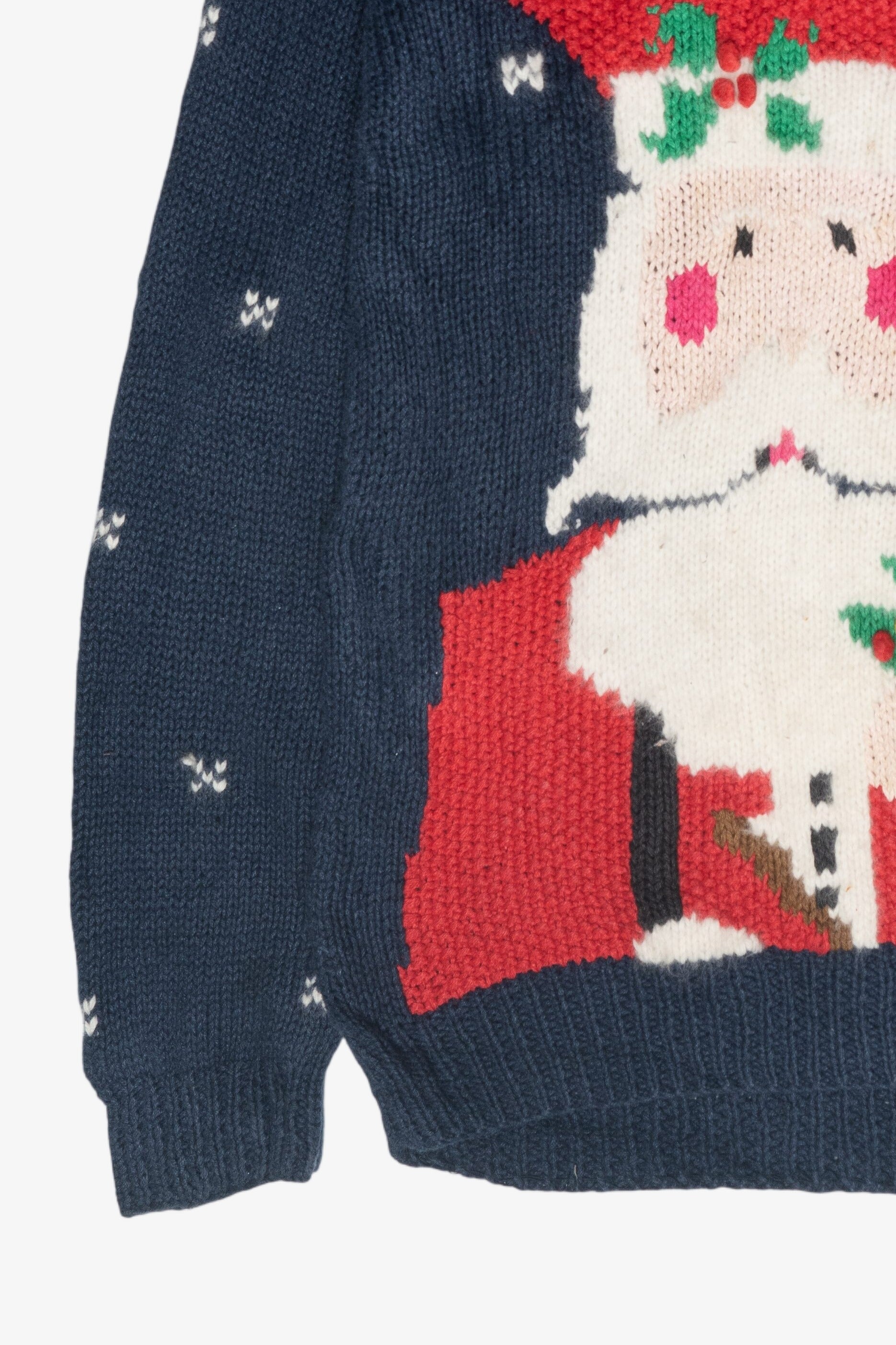 Santa Wrap Hat Vintage Ugly Christmas Sweater (1980s)
