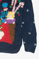Santa Wrap Hat Vintage Ugly Christmas Sweater (1980s)