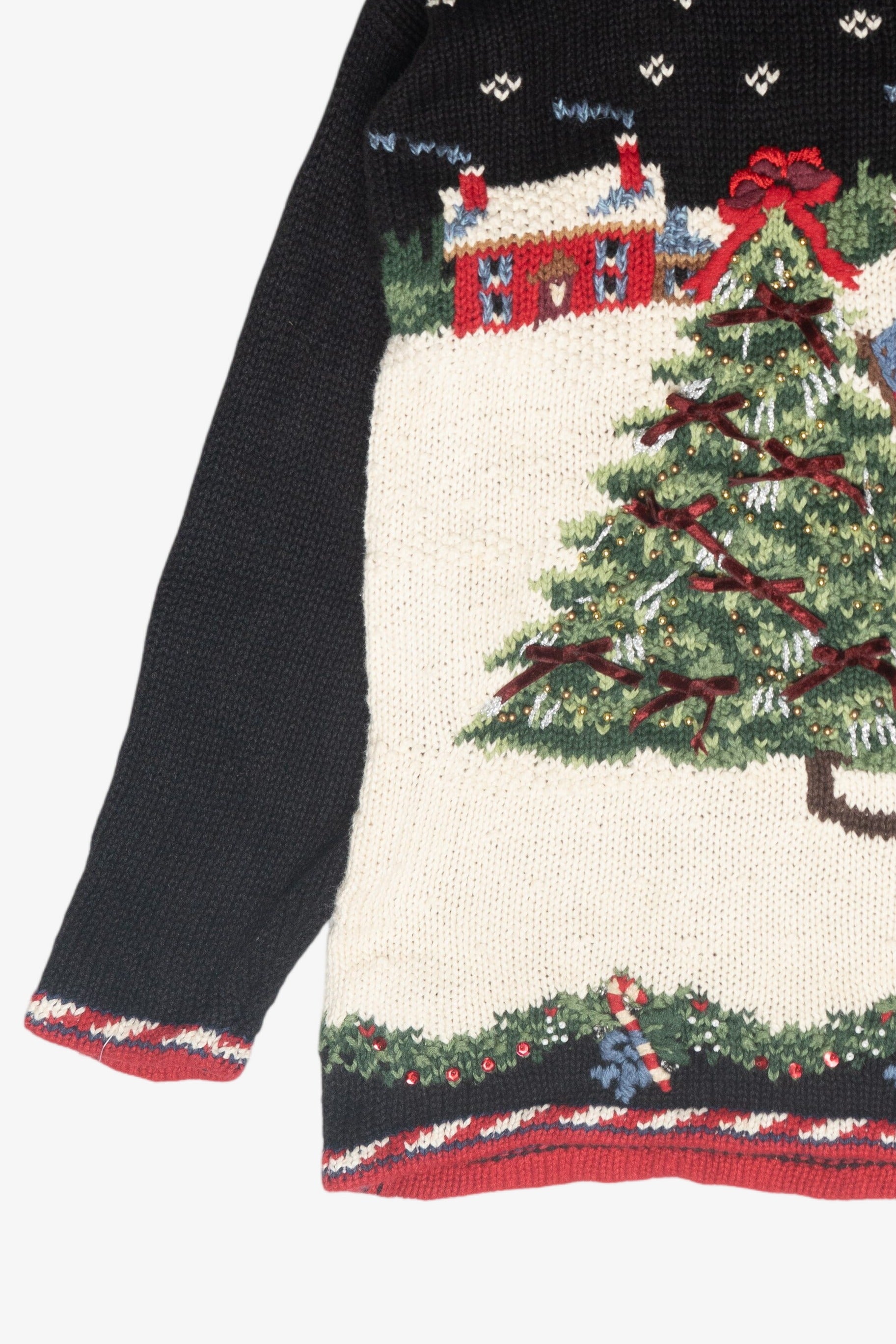 Skiing Bear USA Vintage Ugly Christmas Sweater (2000s)
