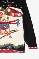 Skiing Bear USA Vintage Ugly Christmas Sweater (2000s)