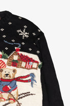 Skiing Bear USA Vintage Ugly Christmas Sweater (2000s)