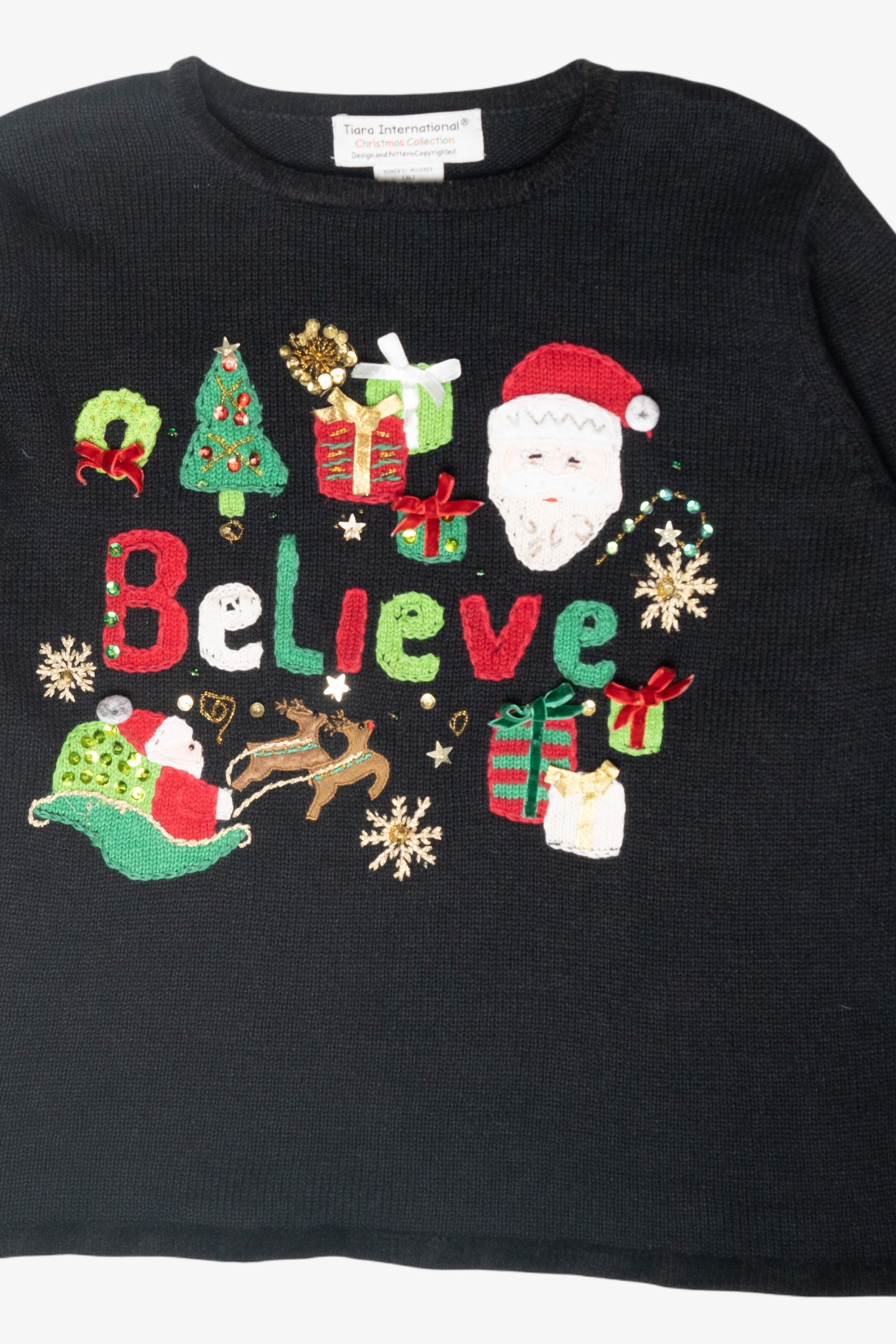 Believe Vintage Ugly Christmas Sweater (2000s)