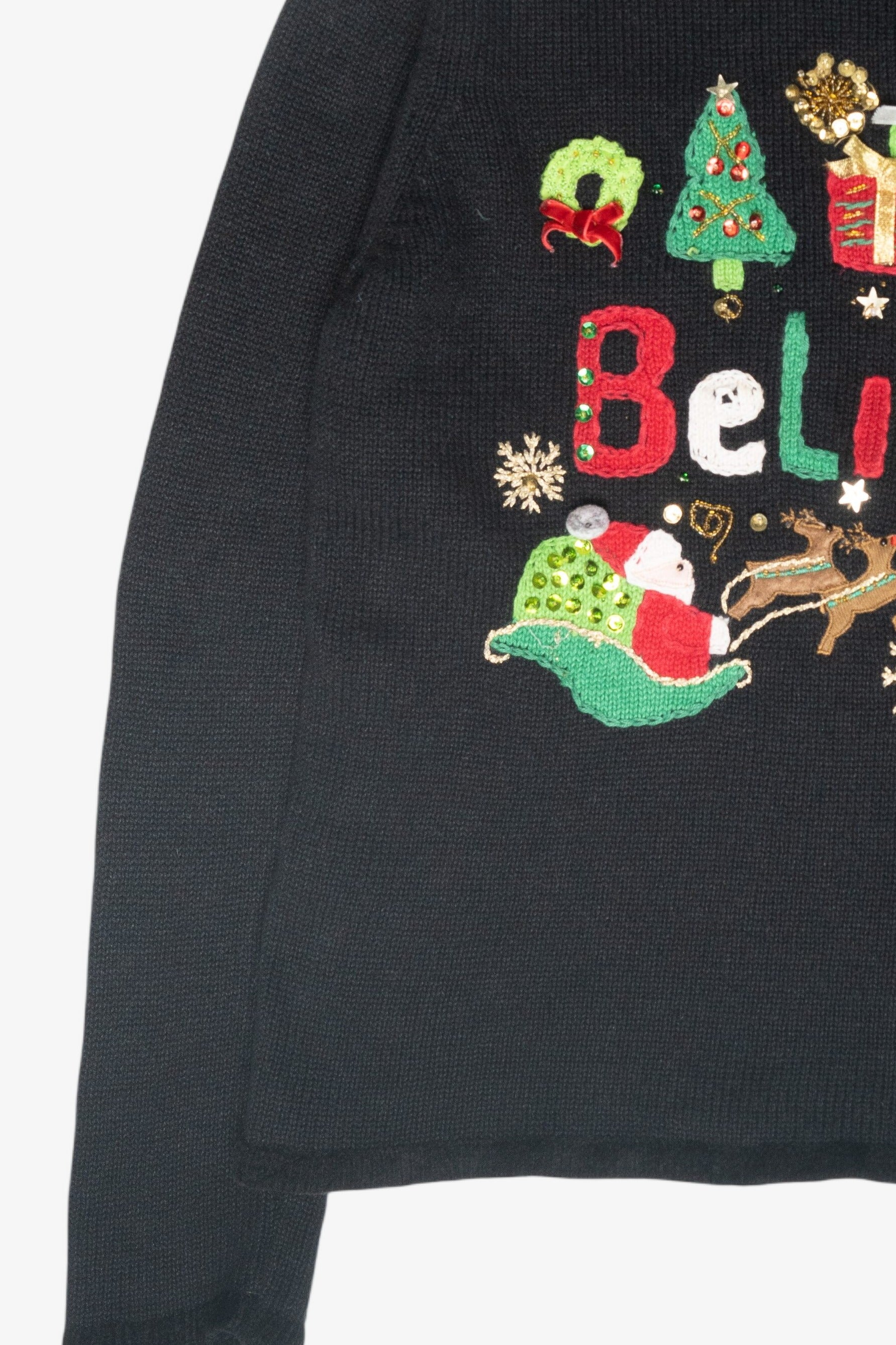 Believe Vintage Ugly Christmas Sweater (2000s)