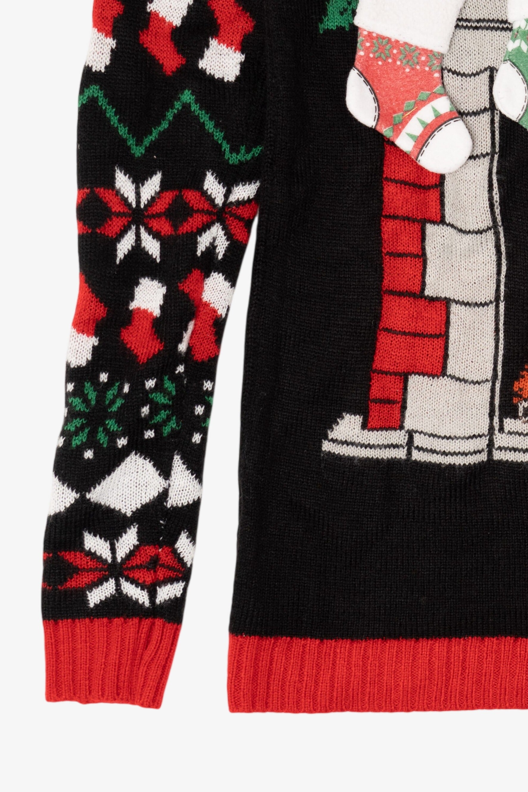 Vintage Black Remod Stockings Ugly Christmas Pullover (1990s)