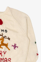 Vintage "Merry Christmas Happy New Year" Santa Ugly Christmas Pullover