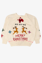 Vintage "Merry Christmas Happy New Year" Santa Ugly Christmas Pullover