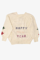 Vintage "Merry Christmas Happy New Year" Santa Ugly Christmas Pullover