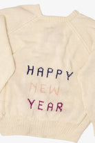 Vintage "Merry Christmas Happy New Year" Santa Ugly Christmas Pullover