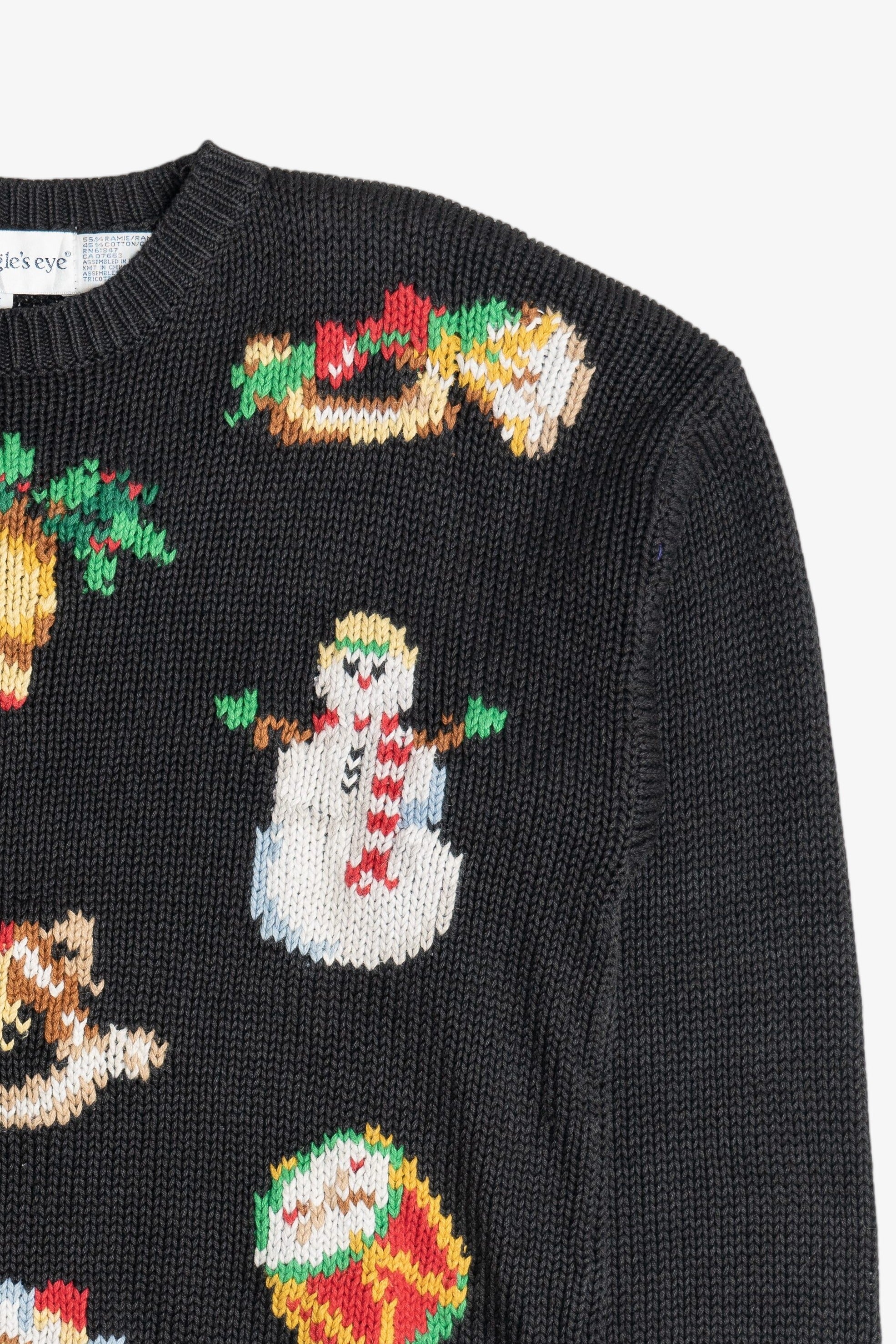 Vintage The Eagle's Eye Distressed Ugly Christmas Sweater (1980s)