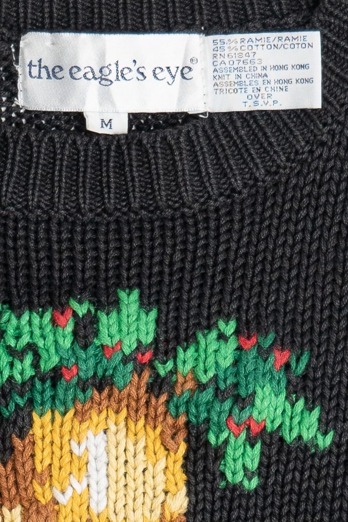 Vintage The Eagle's Eye Distressed Ugly Christmas Sweater (1980s)