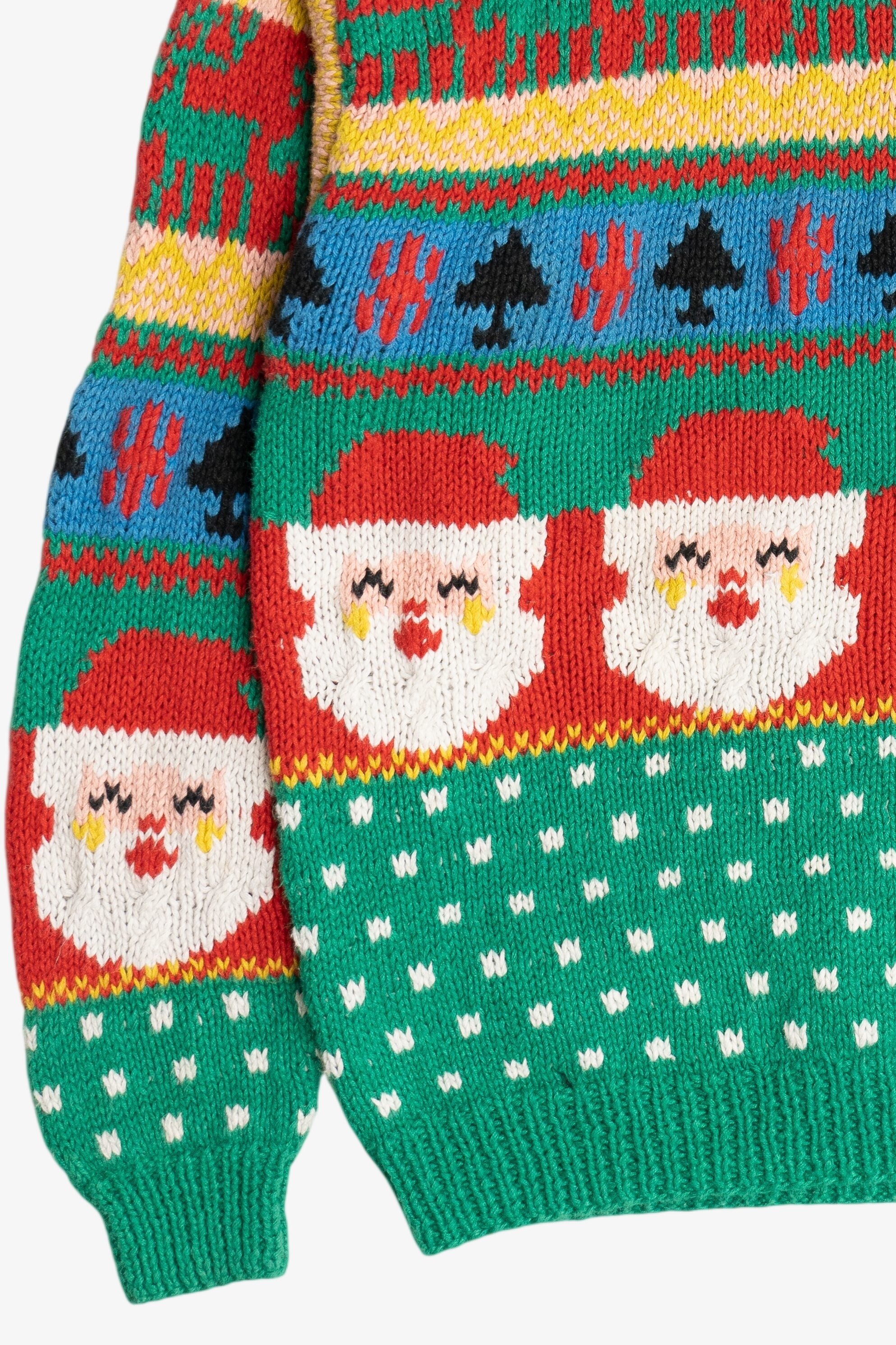 Vintage Lauren Alexandra Santas & Reindeer Ugly Christmas Sweater (1980s)