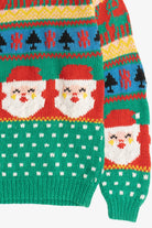 Vintage Lauren Alexandra Santas & Reindeer Ugly Christmas Sweater (1980s)