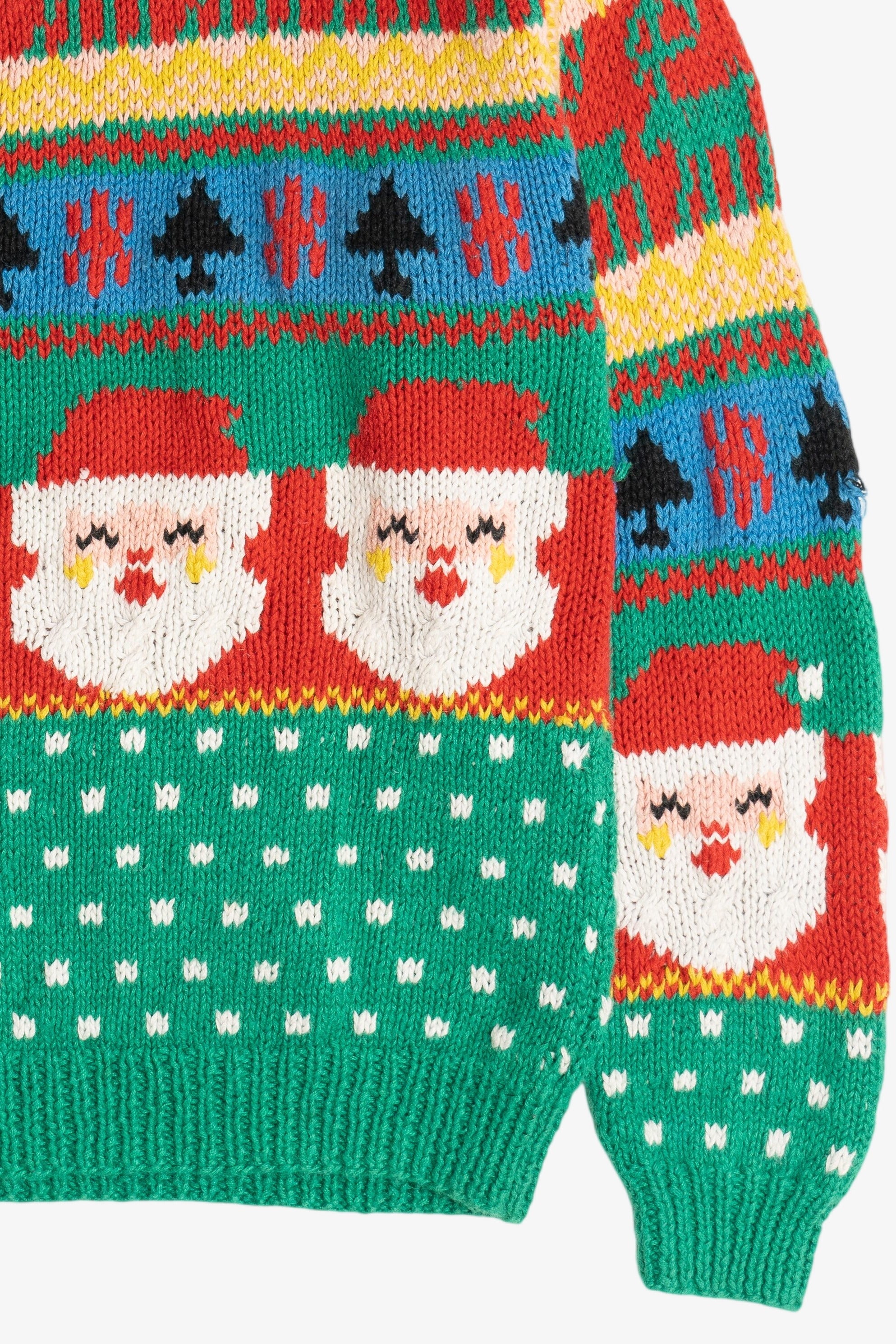 Vintage Lauren Alexandra Santas & Reindeer Ugly Christmas Sweater (1980s)