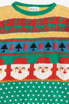 Vintage Lauren Alexandra Santas & Reindeer Ugly Christmas Sweater (1980s)