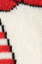 Vintage Embroidered Candy Canes Ugly Christmas Sweater (1980s)