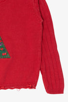 Vintage Kids Red Copper Key Tree Ugly Christmas Pullover (1990s)