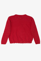 Vintage Kids Red Copper Key Tree Ugly Christmas Pullover (1990s)