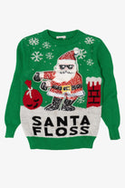 Green Kids "Santa Floss" Sequin Ugly Christmas Pullover (2010s)