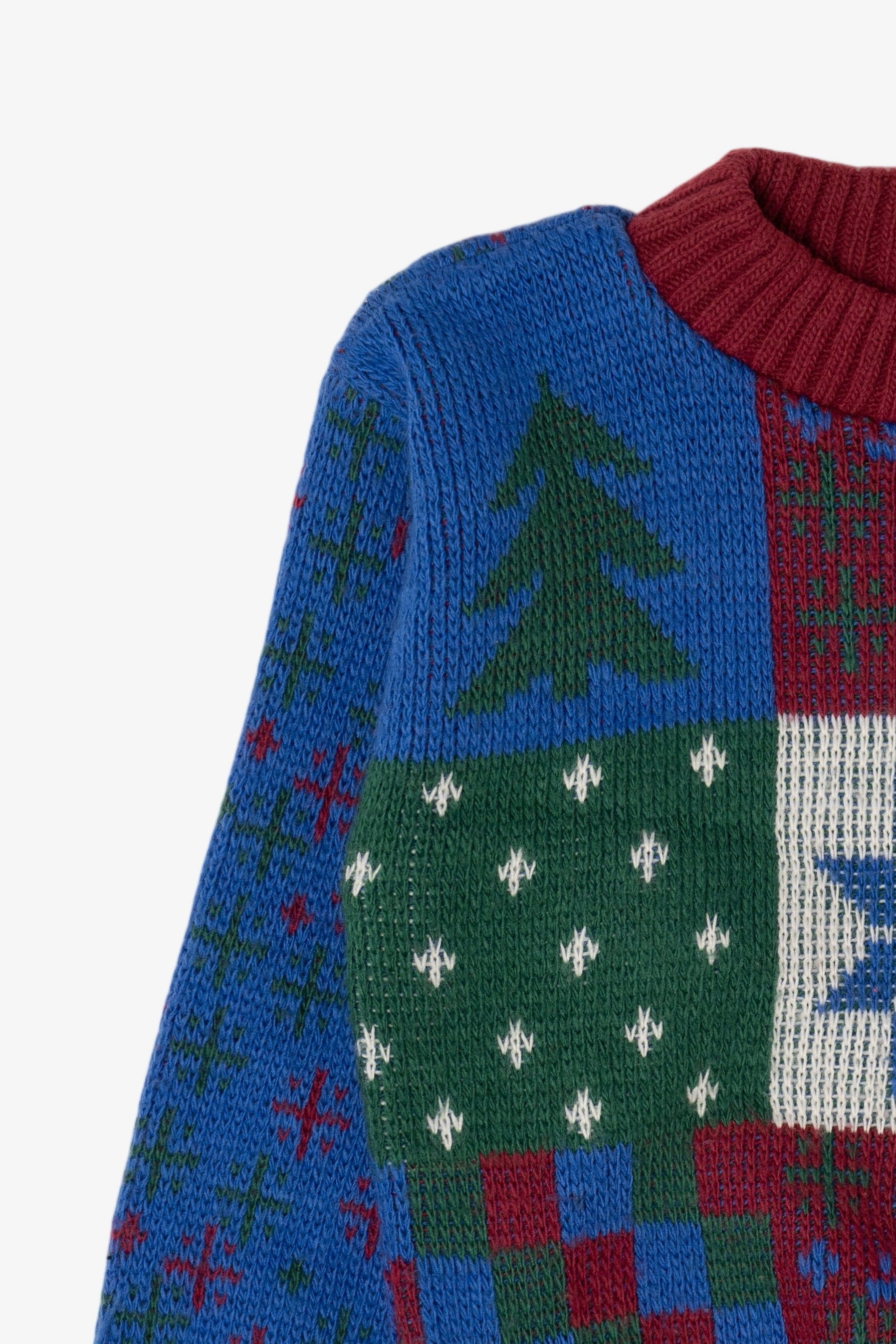 Vintage Kids Toddler Navy Blue Okie Dokie Ugly Christmas Pullover (1990s)